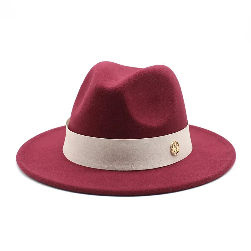 Ascot Formal Fedora in Wine Red
