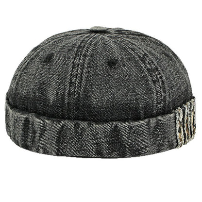 Southbank Denim-Style Beanie in Black