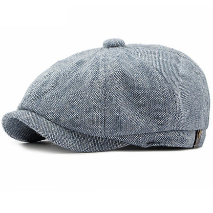Southwark Patchwork Beret in Navy Blue