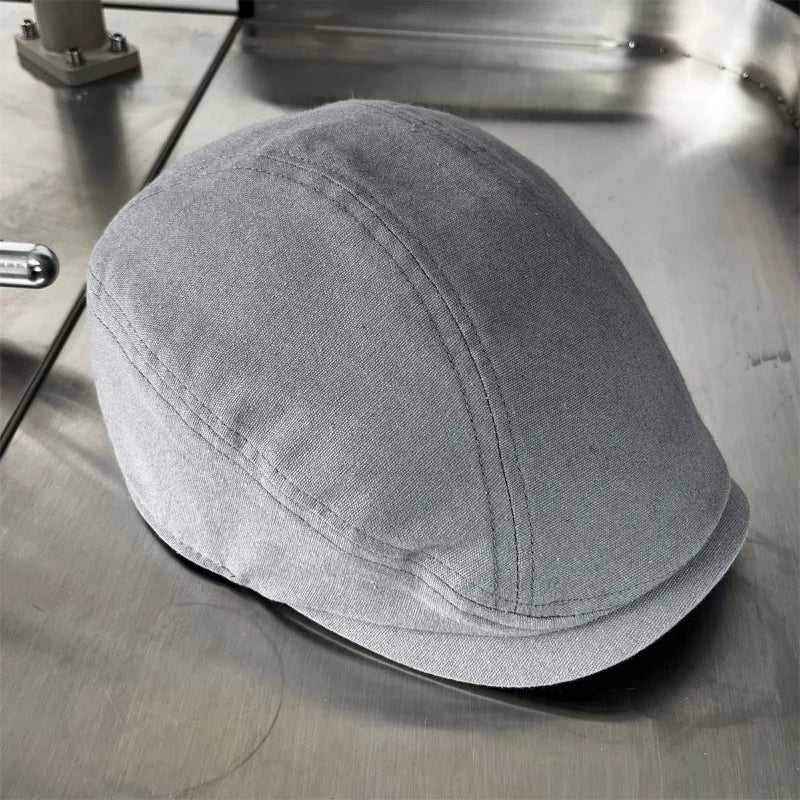 Torino XL Cotton Flat Cap – Extra Large Newsboy Cap for Men & Women (55–65cm)