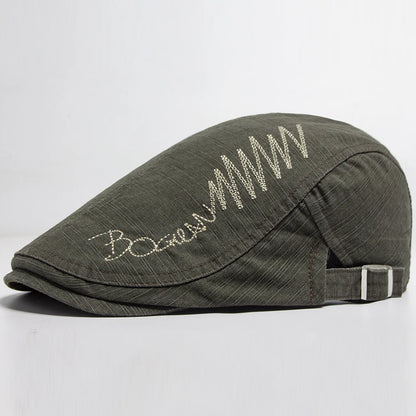 Embroidered Cotton Ivy Cap | Autumn Heritage Flat Cap | Urban Caps NZ