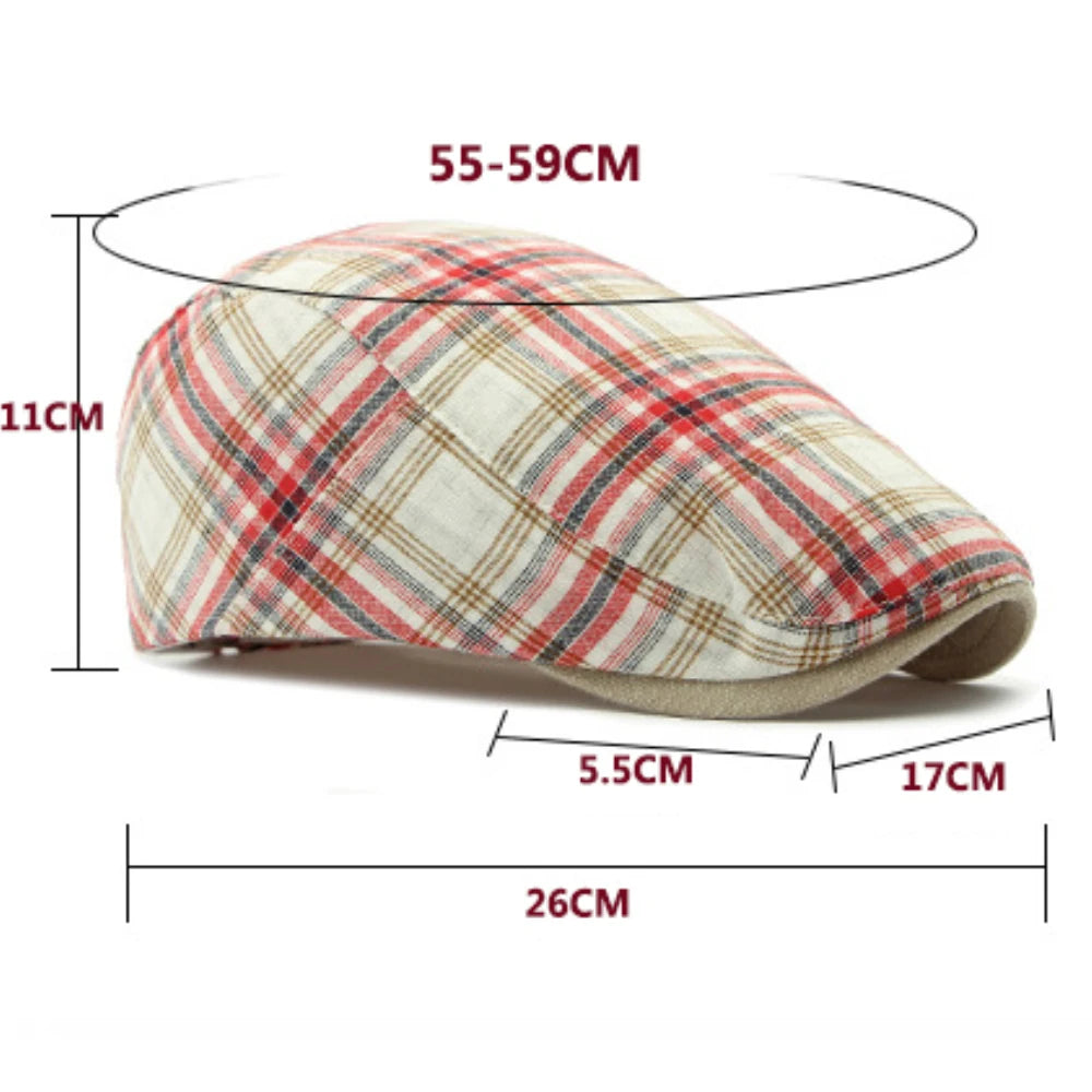 Lincoln Plaid Artist Beret