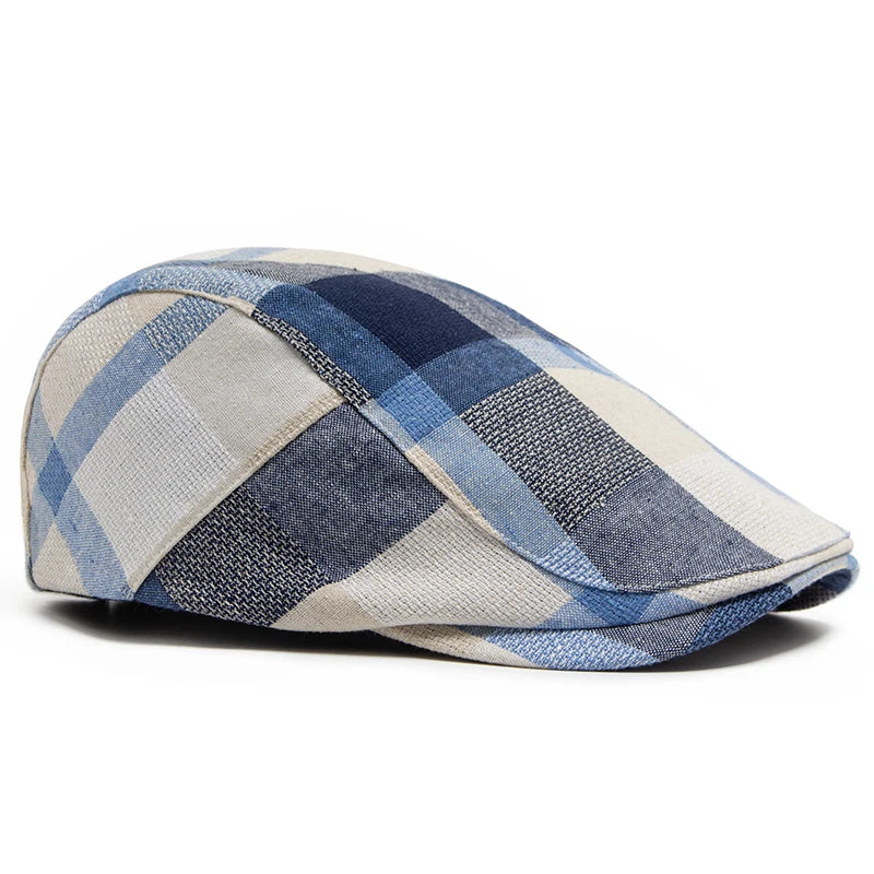 Multicolour Plaid Ivy Cap | Country Heritage Flat Cap | Urban Caps NZ