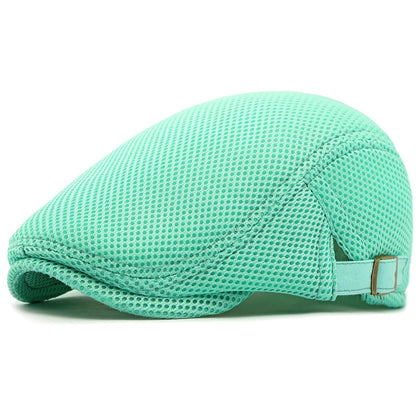 Godalming Mesh Breathable Beret in Light Green