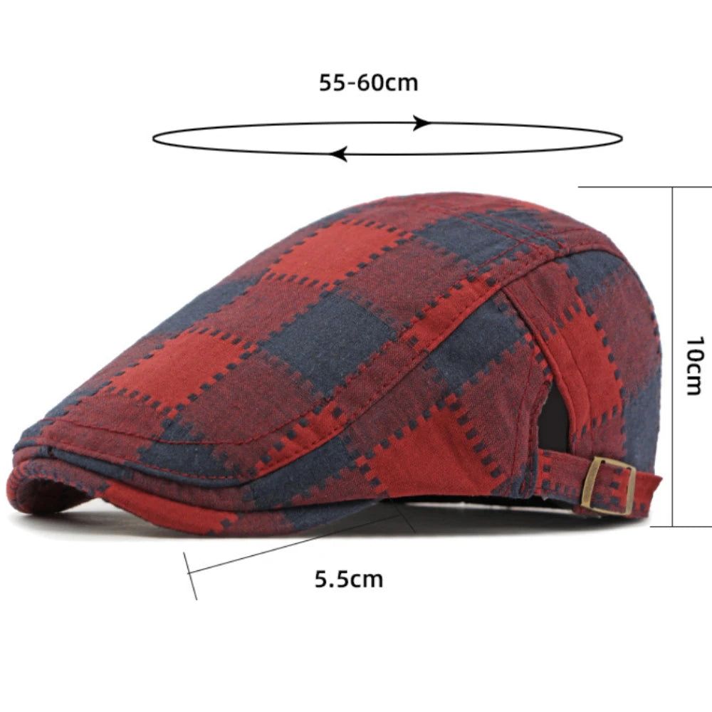 Rye Plaid Artist Beret