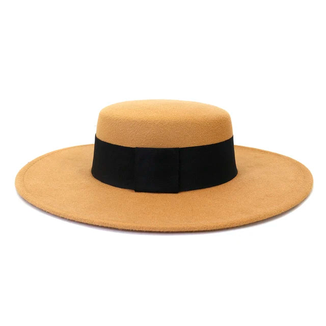 Classic Wide Brim Fedora Hat – Structured Formal Travel Cap