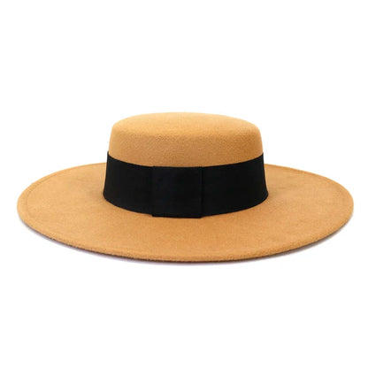 Classic Wide Brim Fedora Hat – Structured Formal Travel Cap