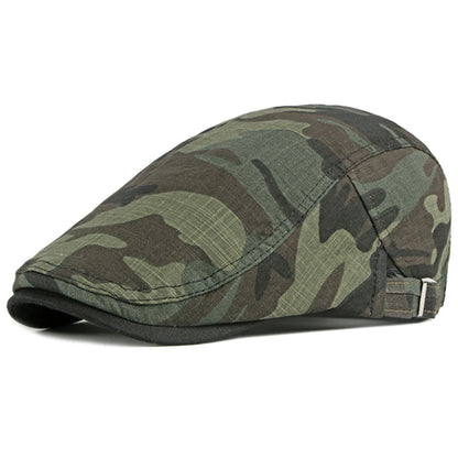 Hereford Print Artist Beret in Army Green