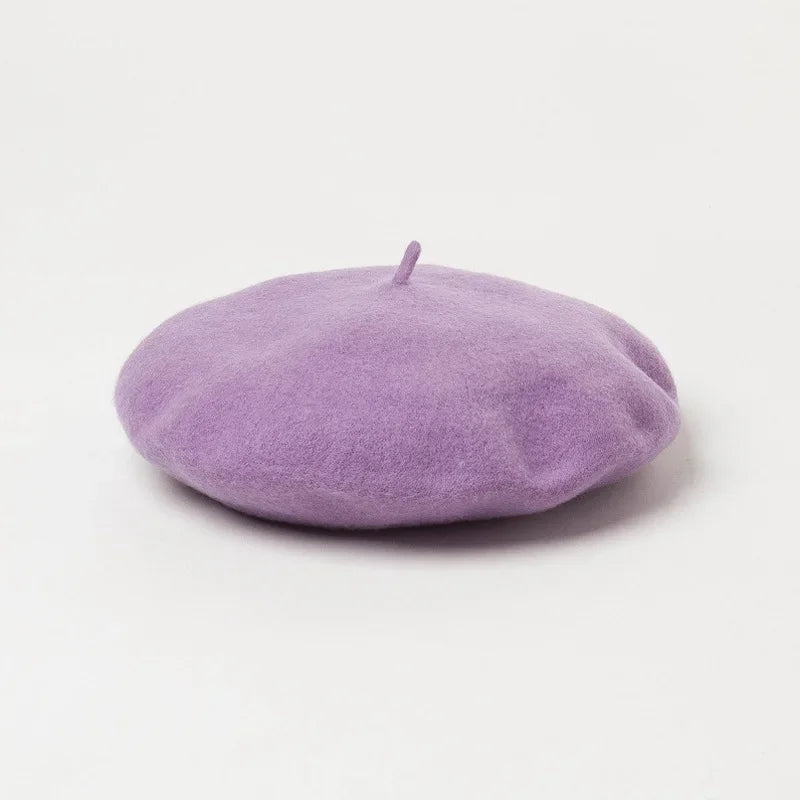 Versailles Wool Beret in Lilac Purple