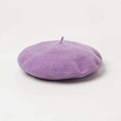 Versailles Wool Beret in Lilac Purple