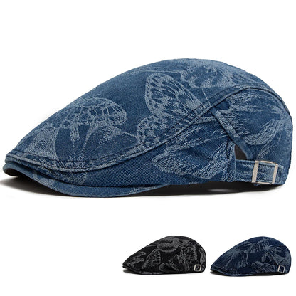 Floral Print Cotton Ivy Cap | Single Layer Flat Hat | Urban Caps NZ