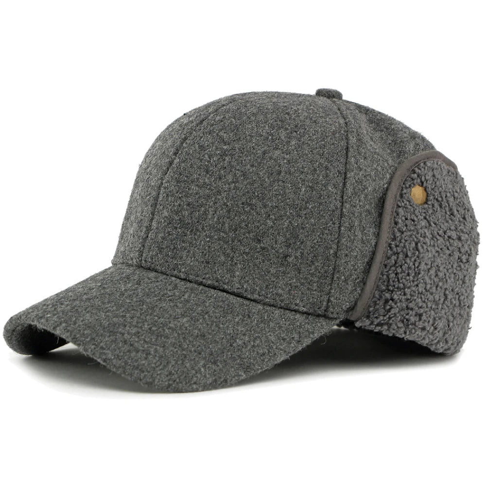 Wandsworth Fleece-Lined Baseball Cap in Middle Grey