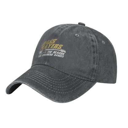 Bass Players Vintage Distressed Baseball Cap – Unisex Adjustable Music Hat
