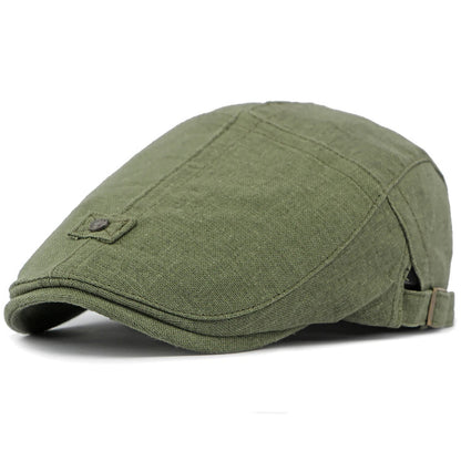 Oxford Linen Beret in Green
