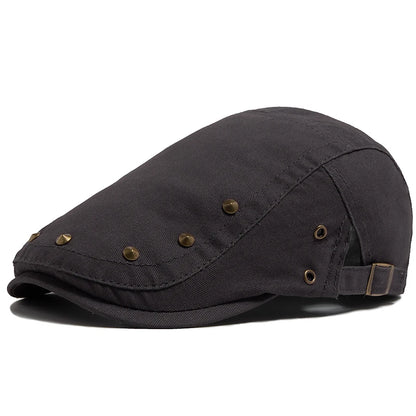 Solid Cotton Rivet Ivy Cap | Modern Country Flat Cap | Urban Caps NZ