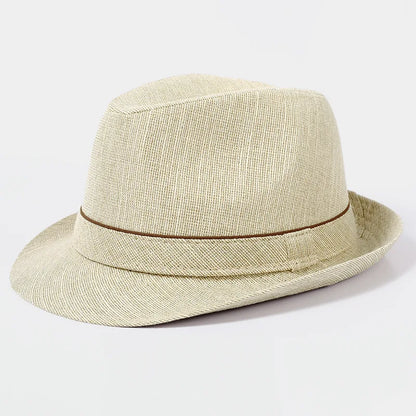 Torquay Curled-Brim Sun Hat in Beige