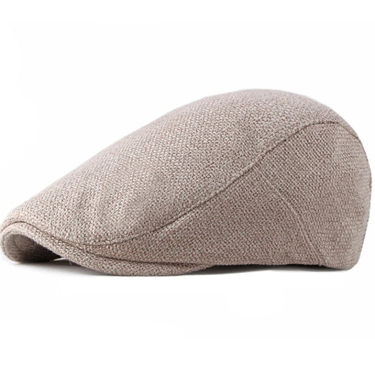 Cotswold Linen-Cotton Ivy Cap in Dark Beige