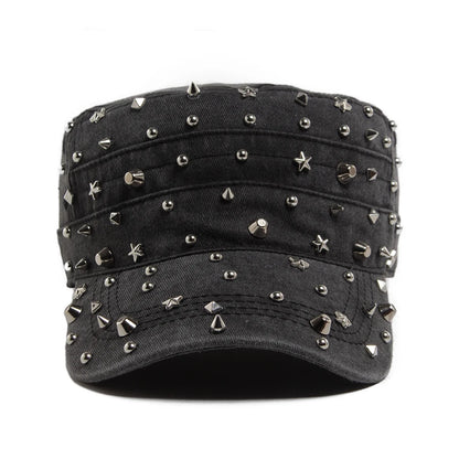 Rivet Detail Cotton Baseball Cap | Punk Rock Sports Cap | Urban Caps NZ