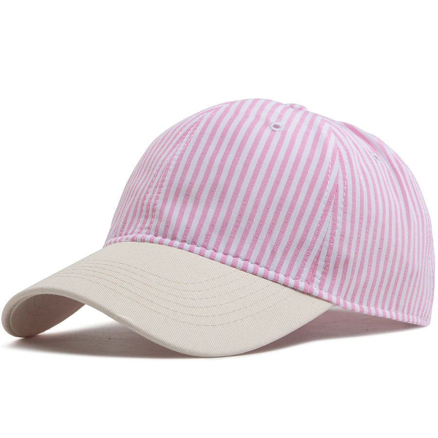 Striped Soft Dad Hat | Casual Baseball Cap | Urban Caps NZ