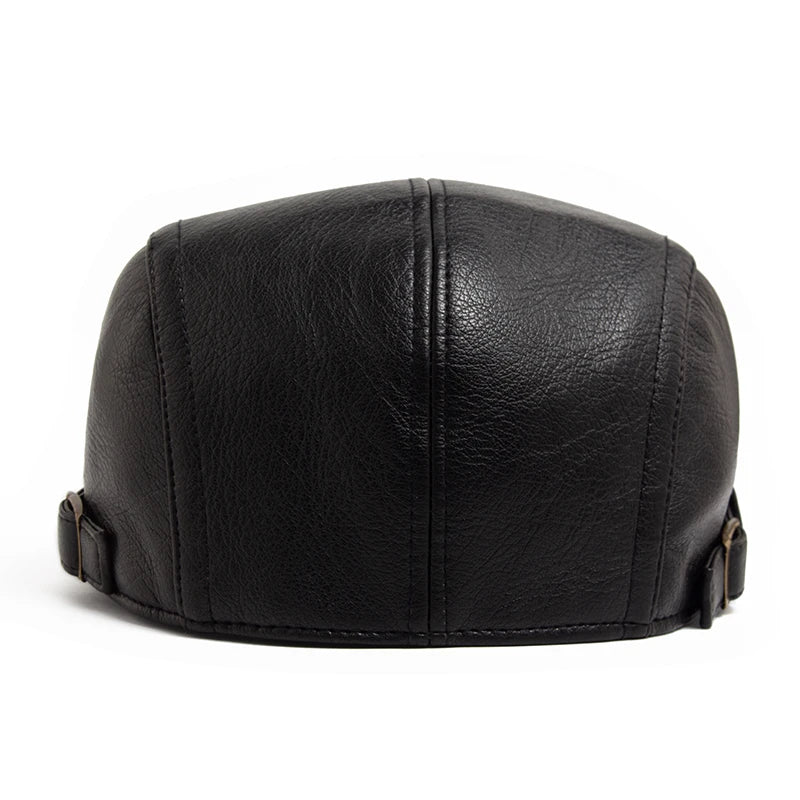 Premium Faux Leather Ivy Cap | English Winter Flat Cap | Urban Caps NZ