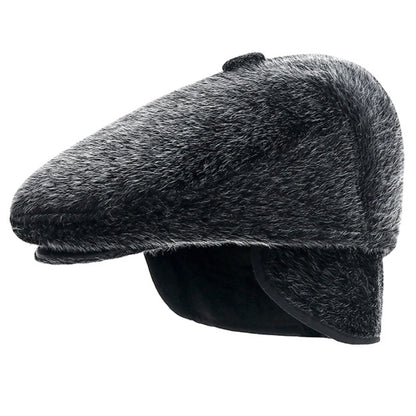 Inverness Faux Fur-Trim Beret