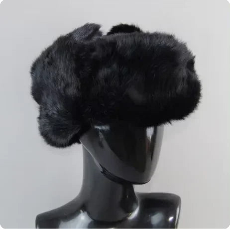 Yukon Fur Trapper Hat in Black