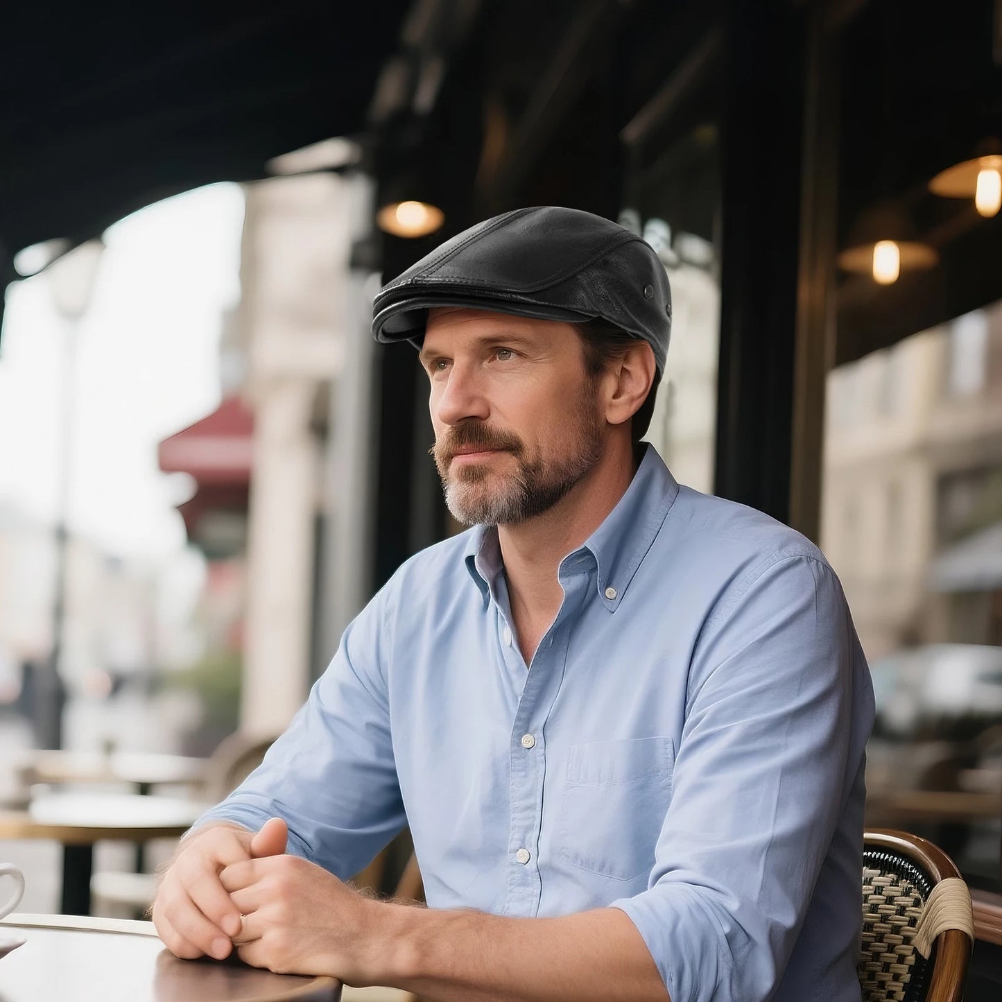 The Regent | Men's Genuine Leather Gatsby Ivy Newsboy Cap | Urban Caps NZ