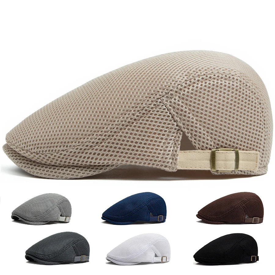 Breathable Mesh Ivy Cap | Country Summer Flat Cap | Urban Caps NZ