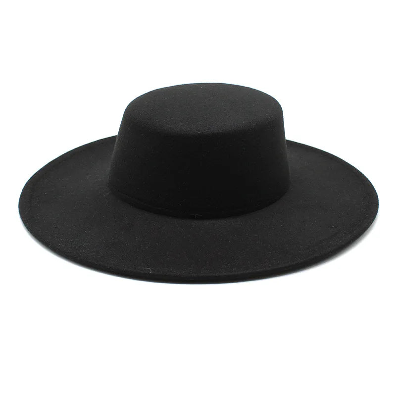 Classic Wide Brim Fedora Hat – Structured Formal Travel Cap