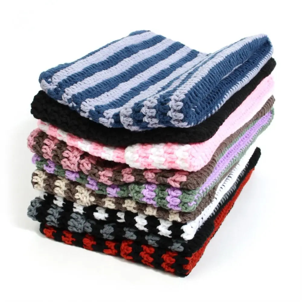 The Harajuku | Cat Ears Gothic Wool Striped Skullies Beanie | Urban Caps NZ