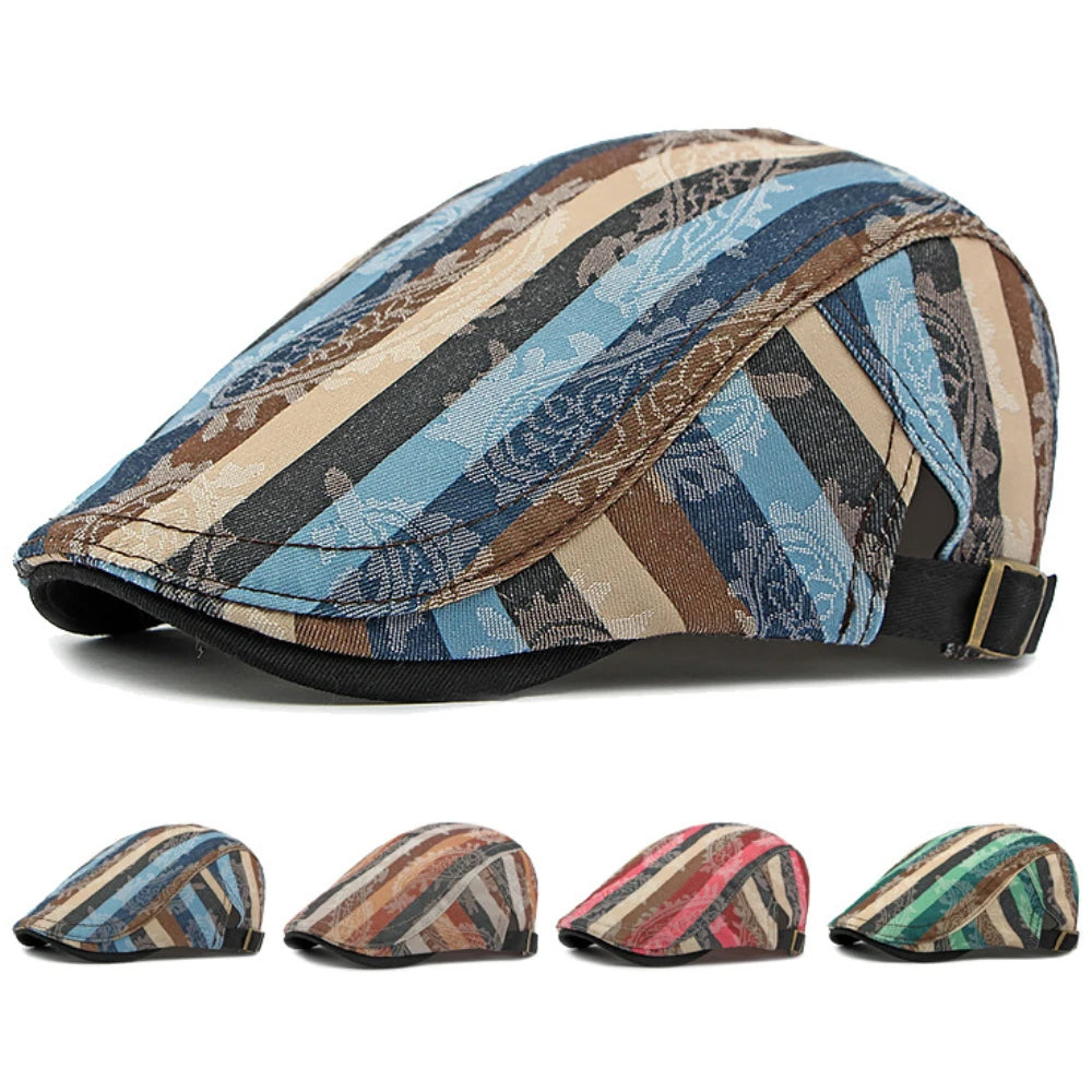 Callander Striped Print Beret