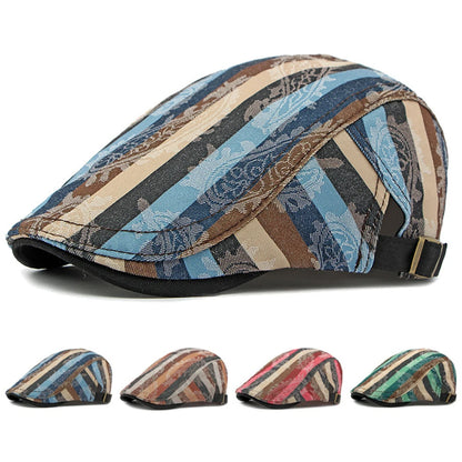 Callander Striped Print Beret