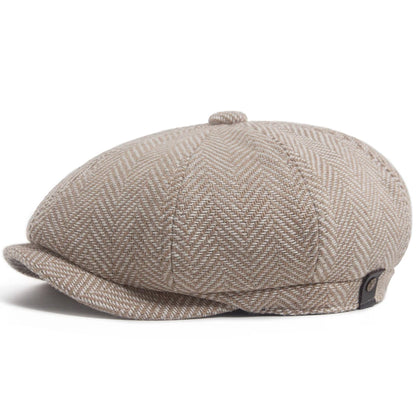 Retro Herringbone Newsboy Cap | Warm British Cap | Urban Caps NZ