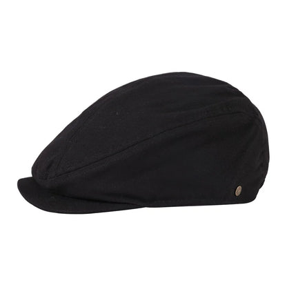 Torino XL Cotton Flat Cap – Extra Large Newsboy Cap for Men & Women (55–65cm)