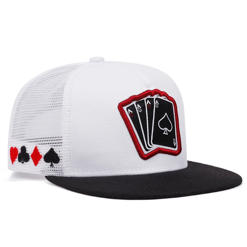 The Ace | Playing Card Embroidery Unisex Snapback Cap | Urban Caps NZ