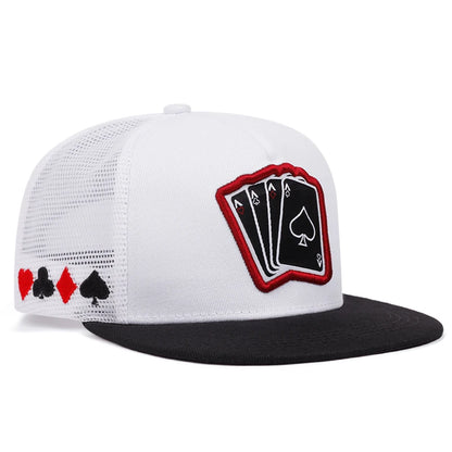 The Ace | Playing Card Embroidery Unisex Snapback Cap | Urban Caps NZ