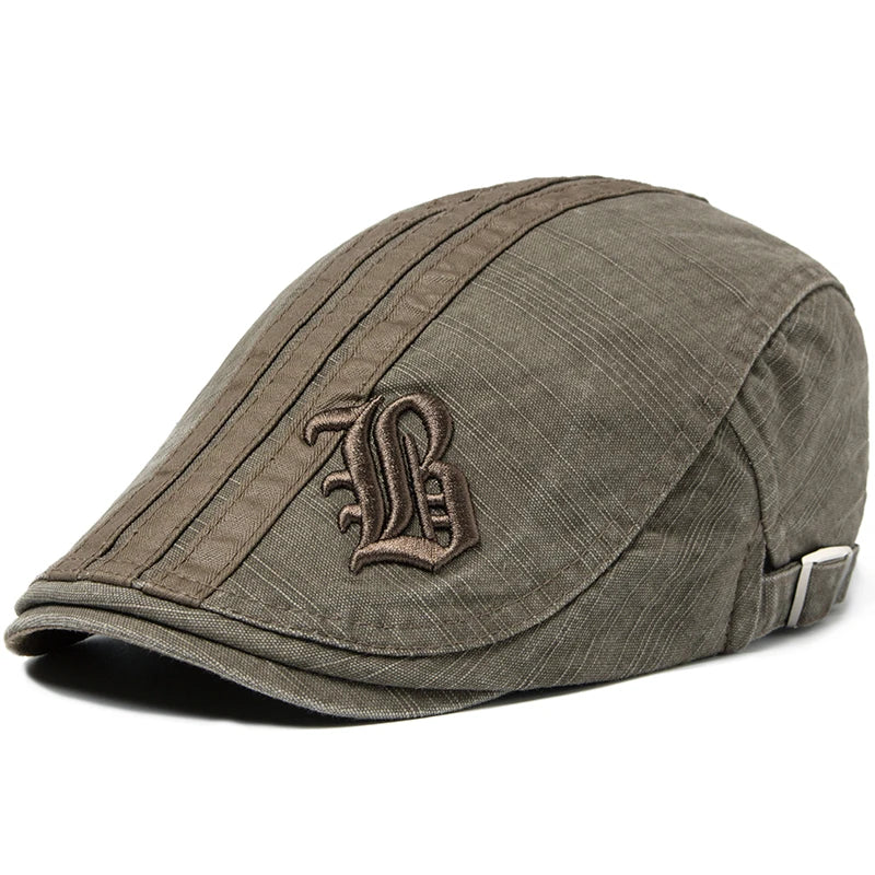 Embroidered Cotton Ivy Cap | Classic Gentleman's Flat Cap | Urban Caps NZ