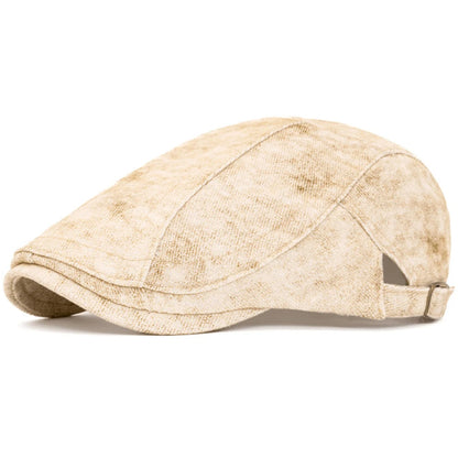 Ilkley Print Cotton Beret in Khaki