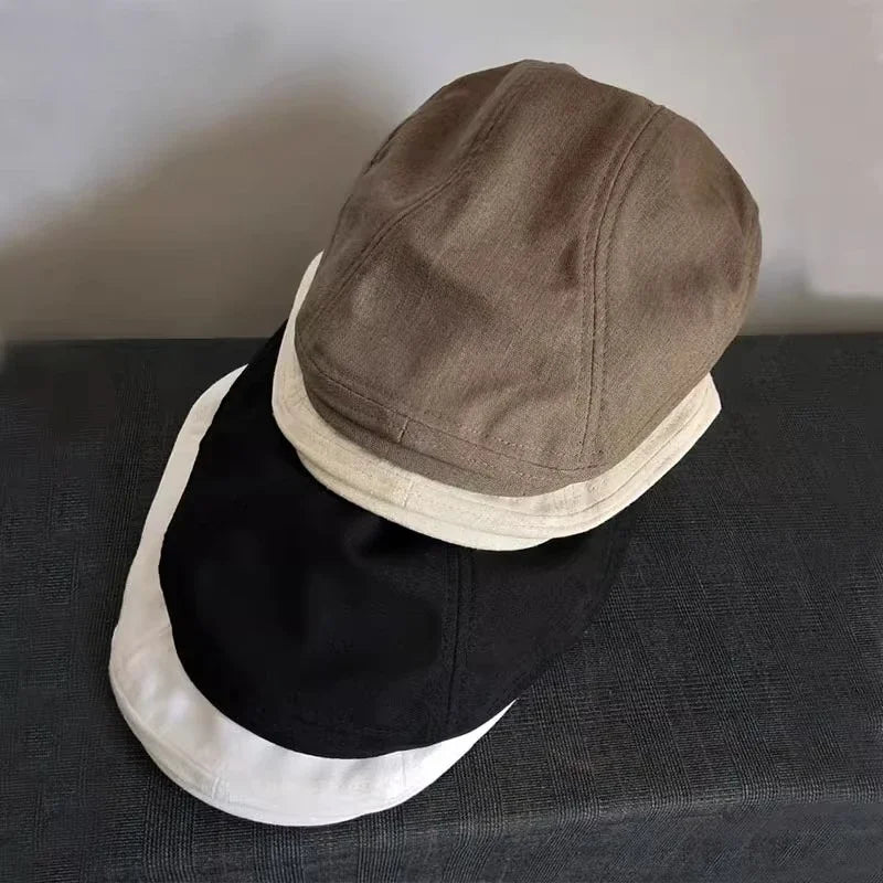 Chester Linen Newsboy Cap
