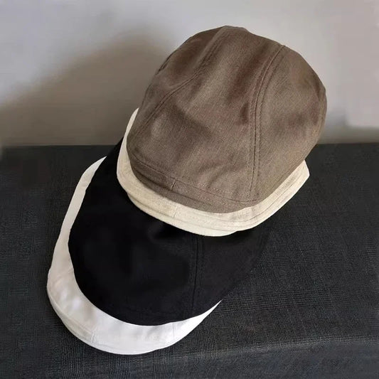 Chester Linen Newsboy Cap