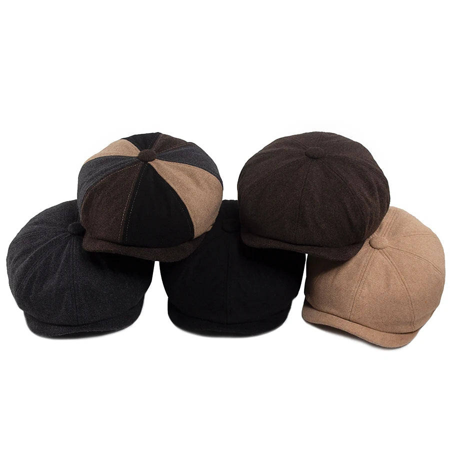 Woollen Cloth Newsboy Cap | Warm British Heritage Cap | Urban Caps NZ