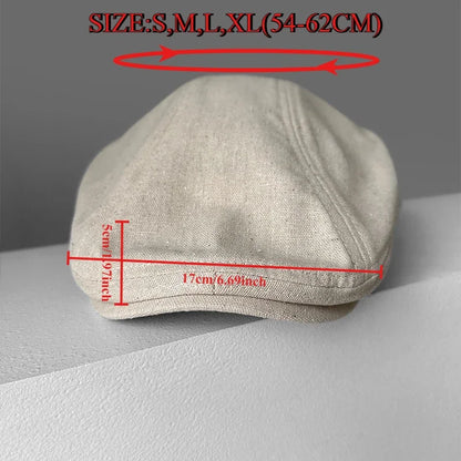 Chester Linen Newsboy Cap