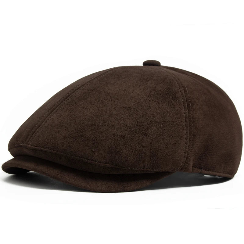 Faux Leather Newsboy Cap | English Gentleman's Cap | Urban Caps NZ