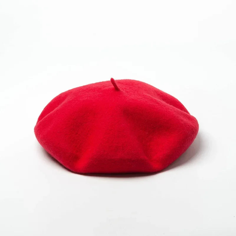 Versailles Wool Beret in Red