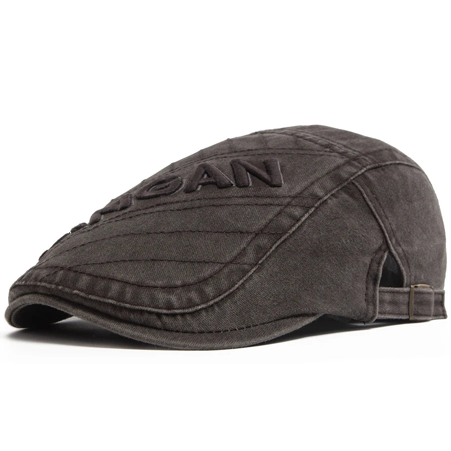 Washed Cotton Ivy Cap | Heritage Driving Flat Cap | Urban Caps NZ