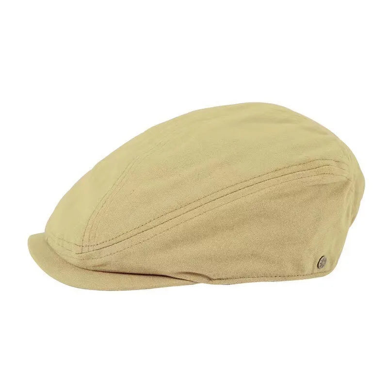 Torino XL Cotton Flat Cap – Extra Large Newsboy Cap for Men & Women (55–65cm)