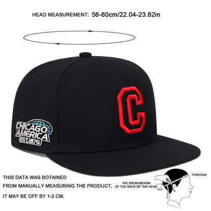 The Chicago | City Embroidery Cotton Snapback Cap | Urban Caps NZ