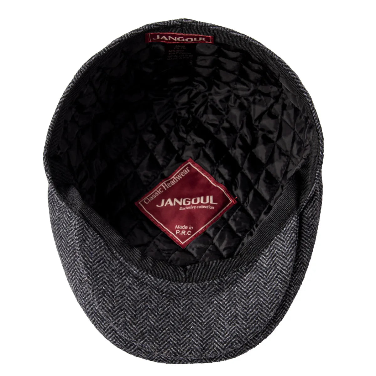 The Gleneagles | Men's Herringbone Wool Blend Driving Flat Cap | Urban Caps NZ