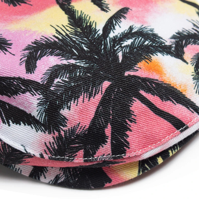 Print Cotton Ivy Cap | Riviera Summer Flat Cap | Urban Caps NZ