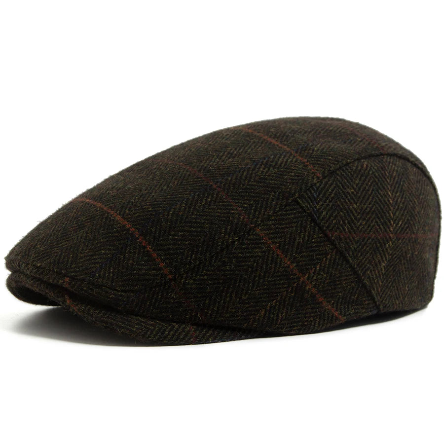 Woollen Herringbone Ivy Cap | Highland Heritage Flat Cap | Urban Caps NZ